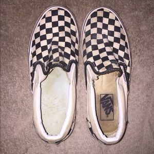 Checkerboard slip-on Vans